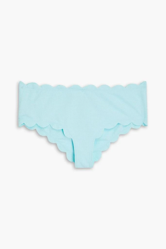 Marysia Spring reversible scalloped seersucker bikini briefs 1