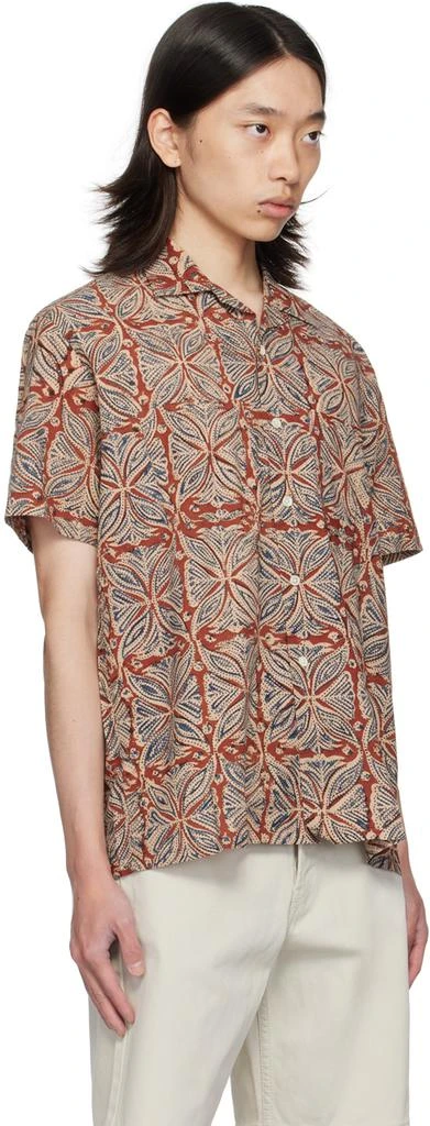 BEAMS PLUS Red Block Print Shirt 4