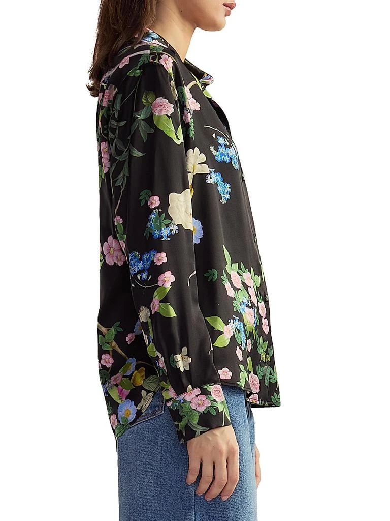 Cynthia Rowley Floral Silk Button-Front Shirt 3