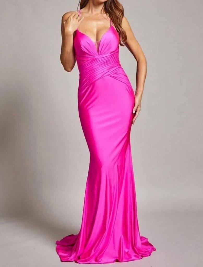 open lace back dress Cinderella Divine CD959