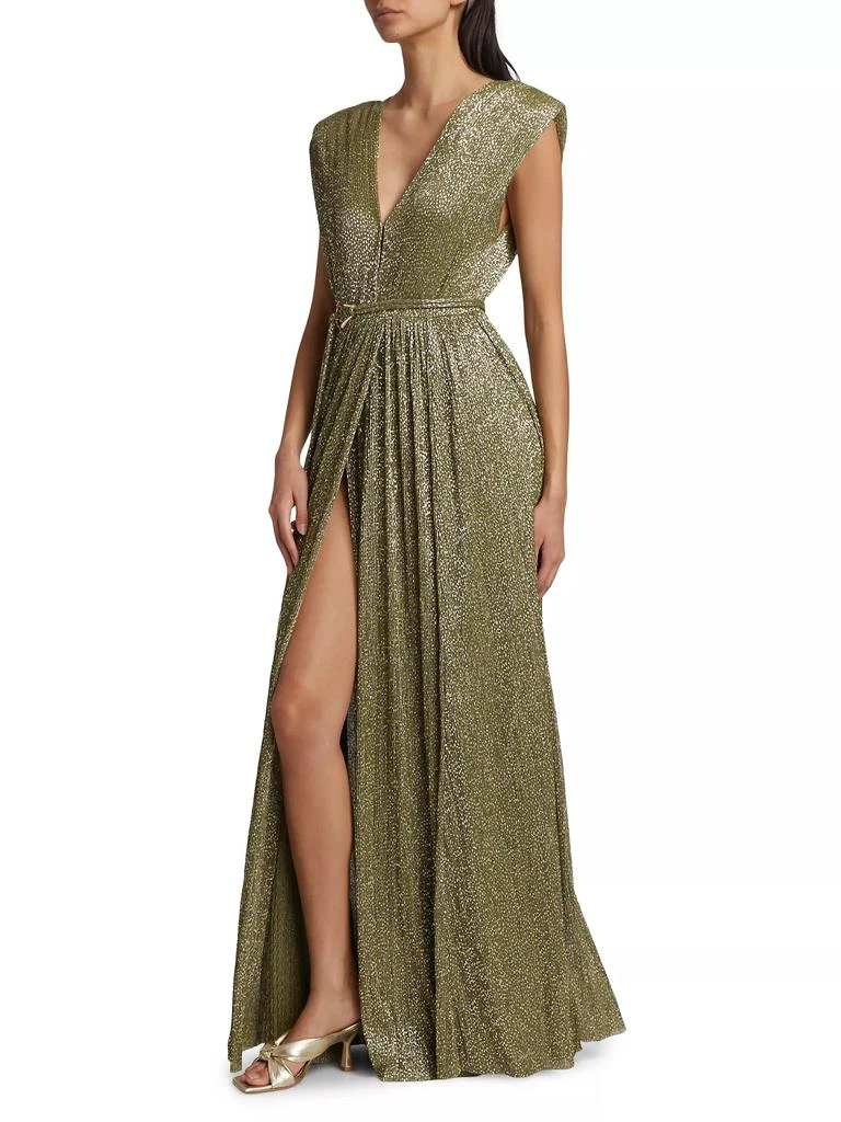 Sabina Musáyev Savory Metallic Sleeveless Gown 4
