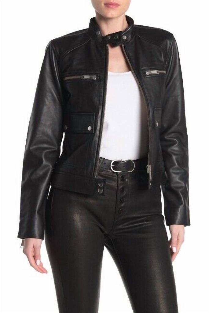 Rag & Bone Black Sedona Leather Jacket - Jackets - Compare