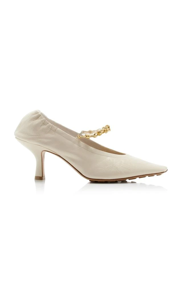 Bottega Veneta Bottega Veneta - Melbourne Chain-Detailed Leather Pumps - White - IT 36 - Moda Operandi 1