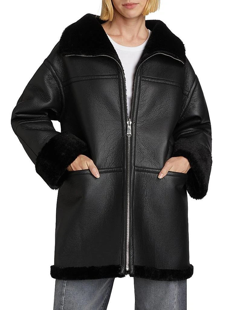 Mercer Collective Ally Faux Leather & Fur Coat 3