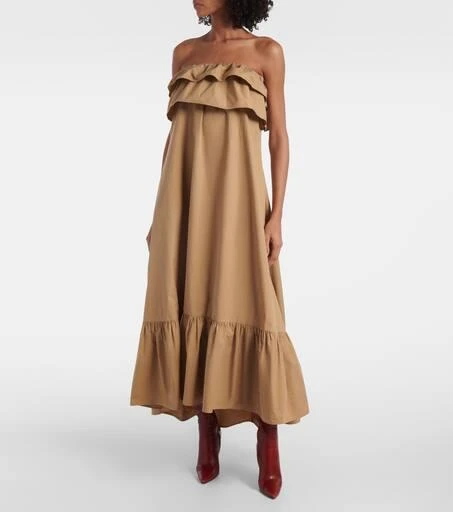 Yves Saint Laurent Ruffled cotton serge maxi dress 6
