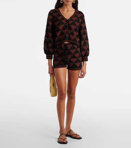 ANNA KOSTUROVA Malia crochet high-rise cotton shorts 2