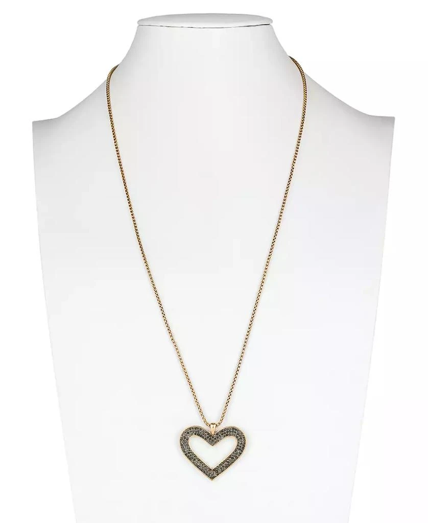 Patricia Nash Gold-Tone Pavé & Heart Pendant Necklace, 30" + 3" extender 2