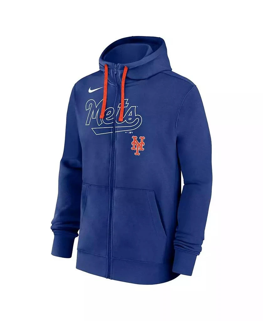 NIKE Men's Royal New York Mets Knockout Script Full-Zip Hoodie 2