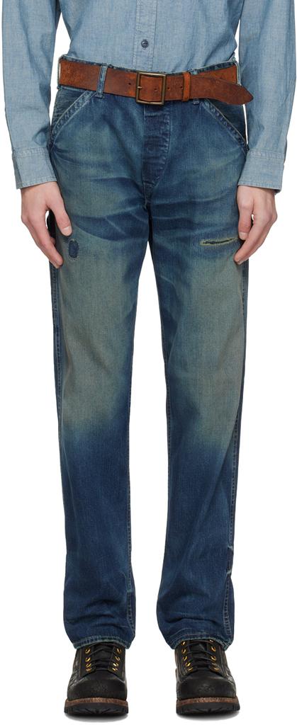 RRL Blue Straight-Fit Jeans