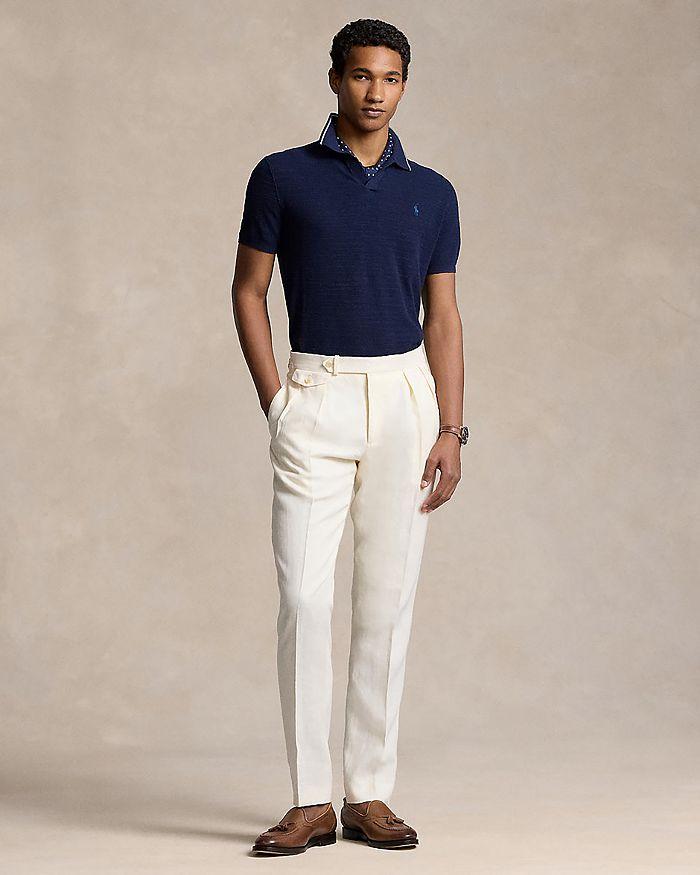 Ralph Lauren Textured Cotton-Linen Polo Sweater