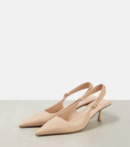 Jimmy Choo Amel 50 leather slingback pumps 5