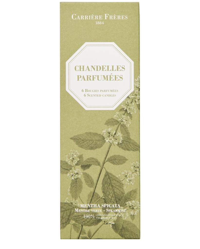 Carriere Freres 6 Scented Taper Candles Spearmint 3