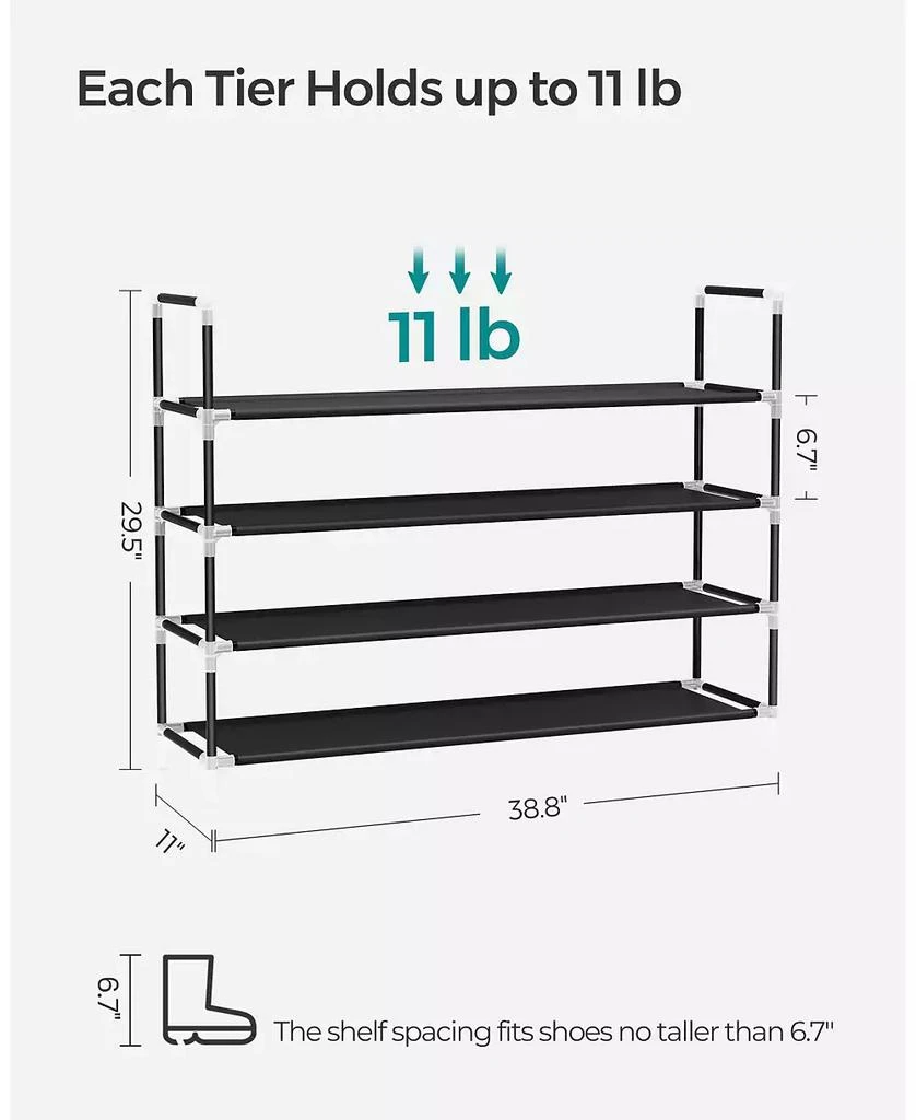 SONGMICS HOME Modern 3 Tiered Shoe Rack 6