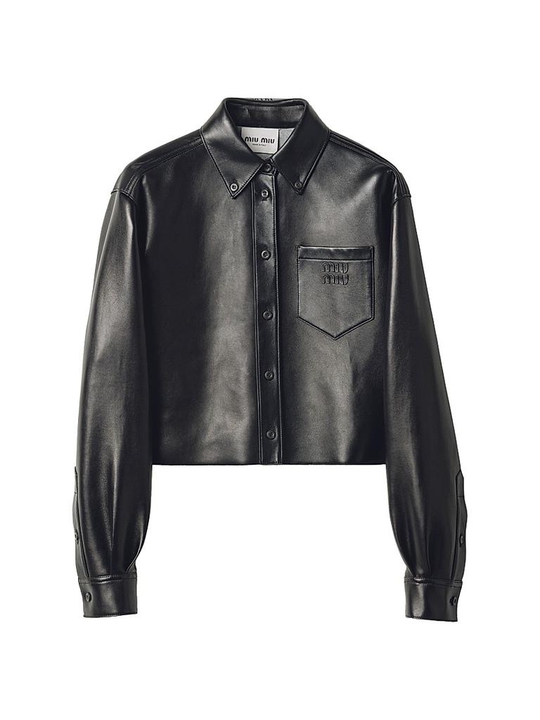 ジャケット・アウター Miu Miu Leather Jacket Miu Miu Leather Jacket – On Sale Now with Up to 23% Off