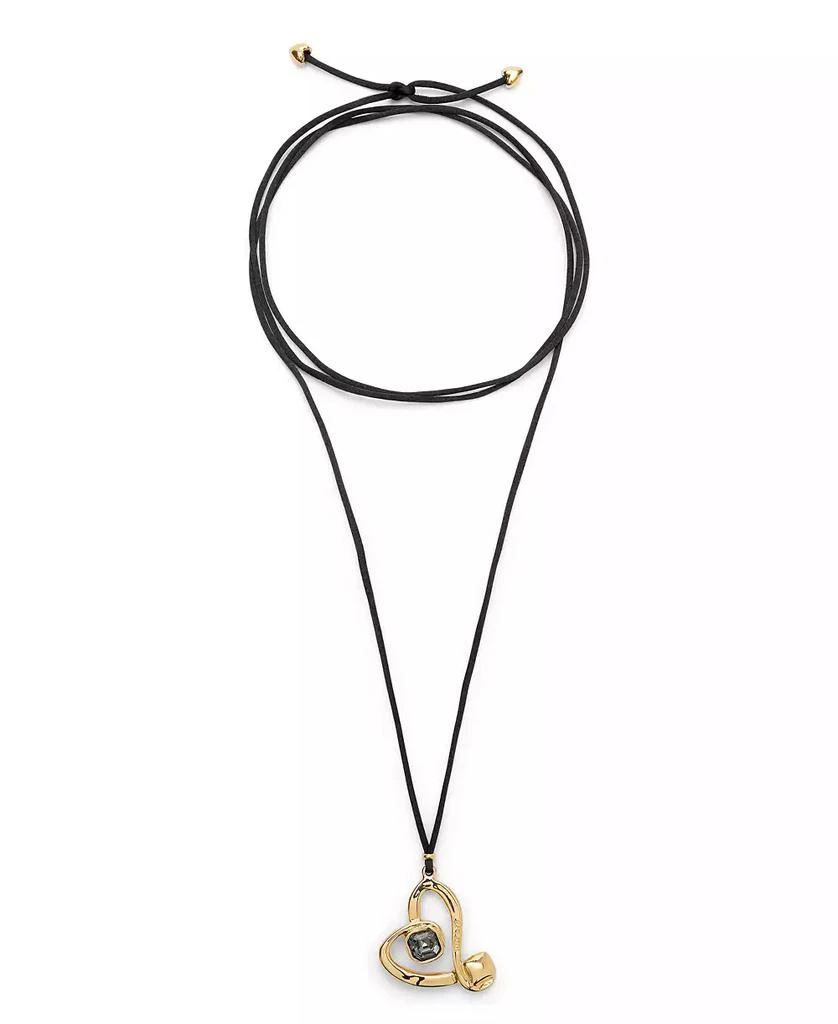 UNOde50 Modern Gold Plated Heart Faceted Crystal Necklace