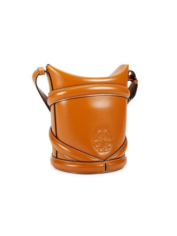 Alexander McQueen Curve Leather Bucket Bag 4