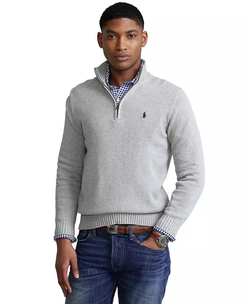 Ralph Lauren Men
s Cotton Quarter-Zip Sweater
