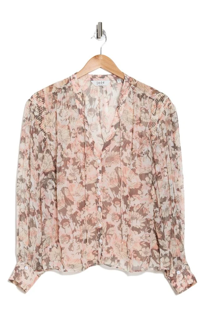 Joie Naomi Print Tie Neck Silk Blouse 3