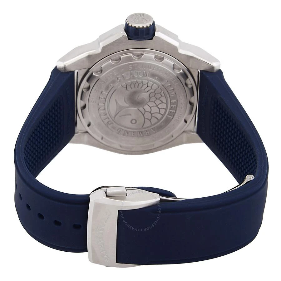 Armand Nicolet JSH GMT Automatic Silver Dial Men's Batman Bezel Watch A487RGU-AU-GG2710U 3