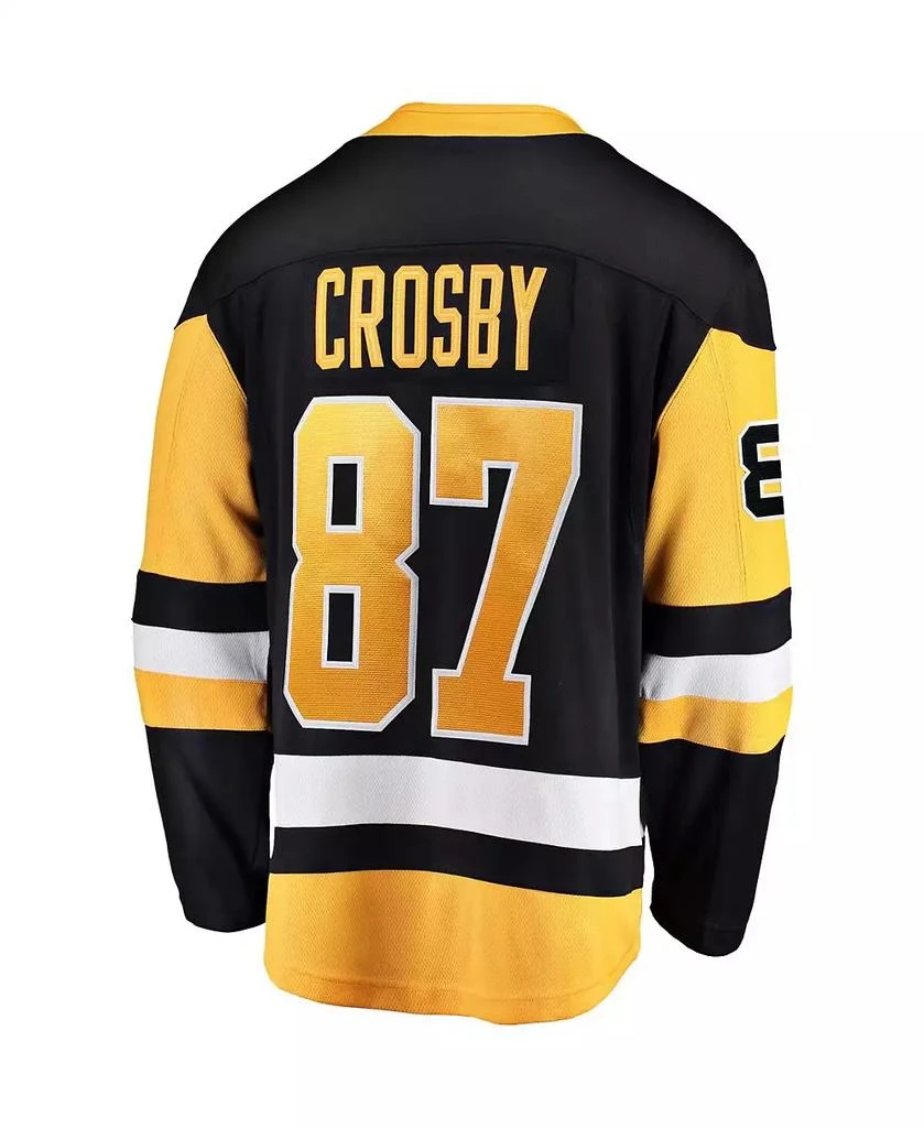 Fanatics Men's Sidney Crosby Black Pittsburgh Penguins Captain Patch Home Breakaway Jersey 2