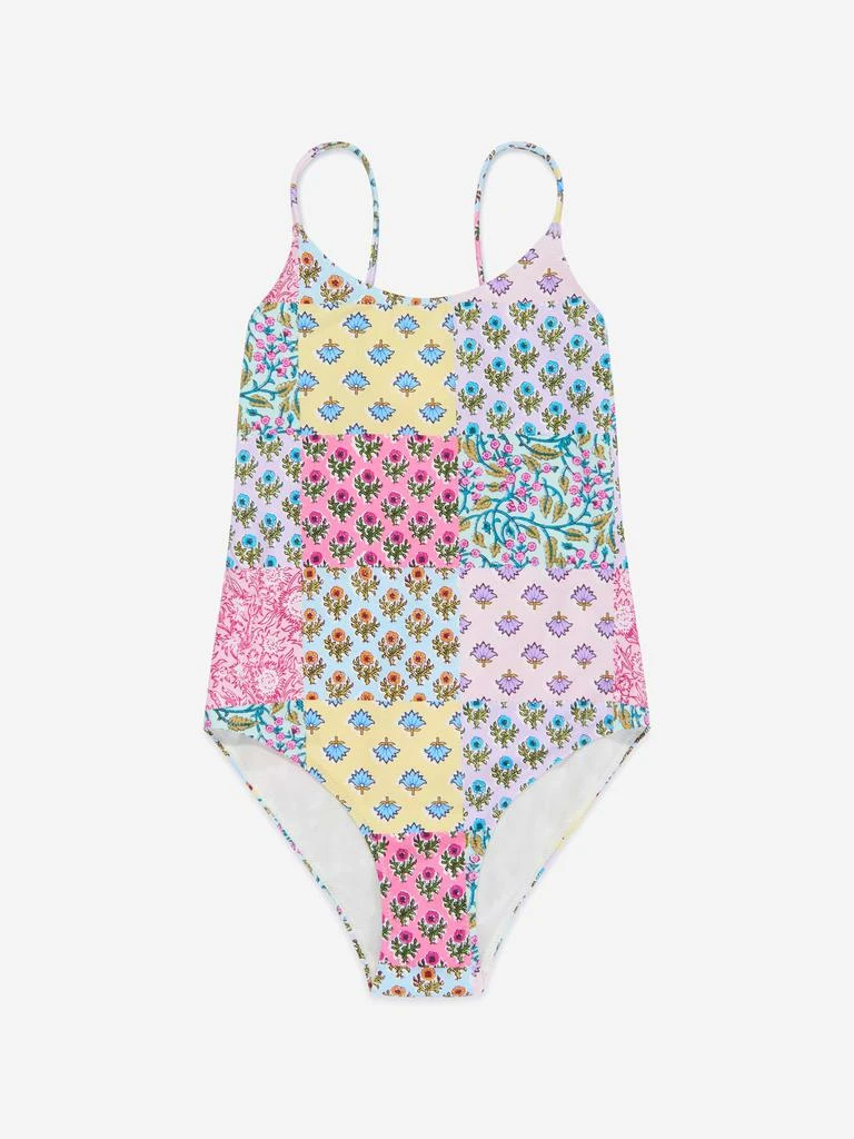 MC2 Saint Barth MC2 Saint Barth Girls Patchwork Swimsuit in Multicolour 1