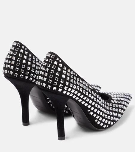 Burberry Crystal-embellished suede pumps 3