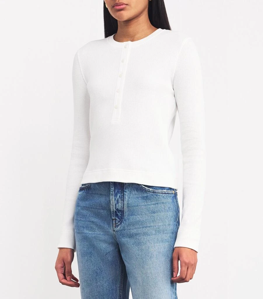 ME+EM Organic Cotton Waffle-Knit Henley Top 3