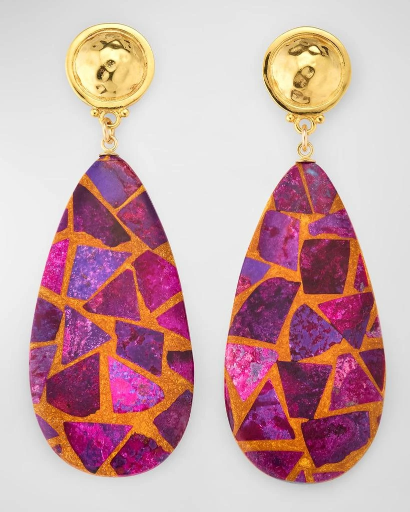 Devon Leigh Copper-Infused Purple Turquoise Drop Earrings 1