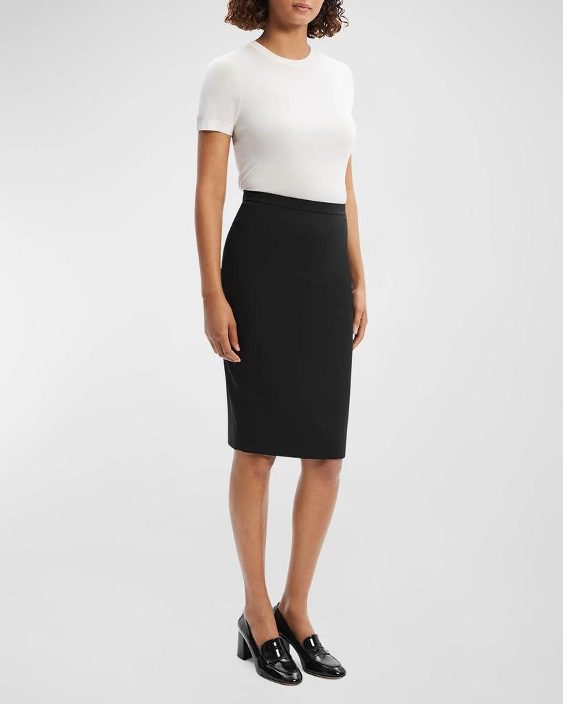 Theory Traceable Wool Knee-Length Pencil Skirt 3