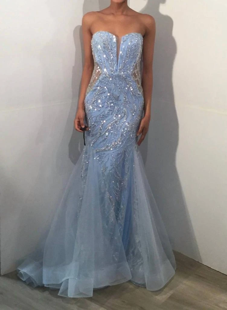Jovani Jovani - Sequin Tulle Mermaid Dress 1