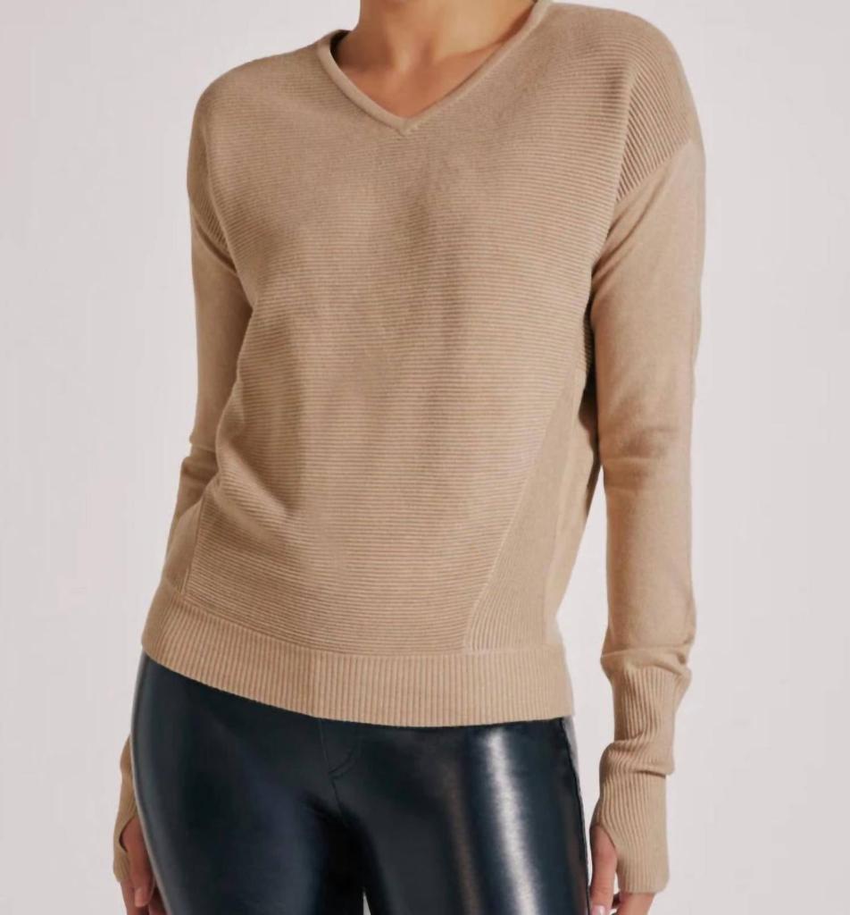 Blanc Noir Blanc Noir - PORTOLA V NECK SWEATER
