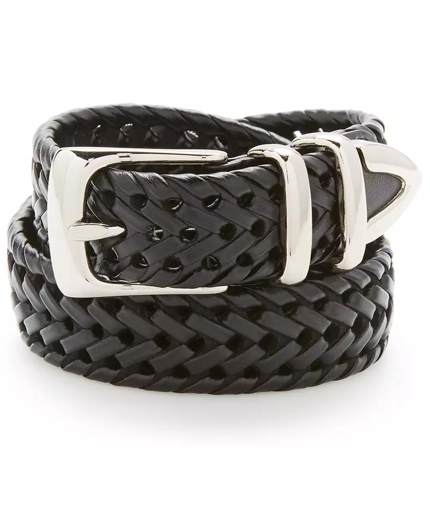 Perry Ellis Men's Leather Braided Belt