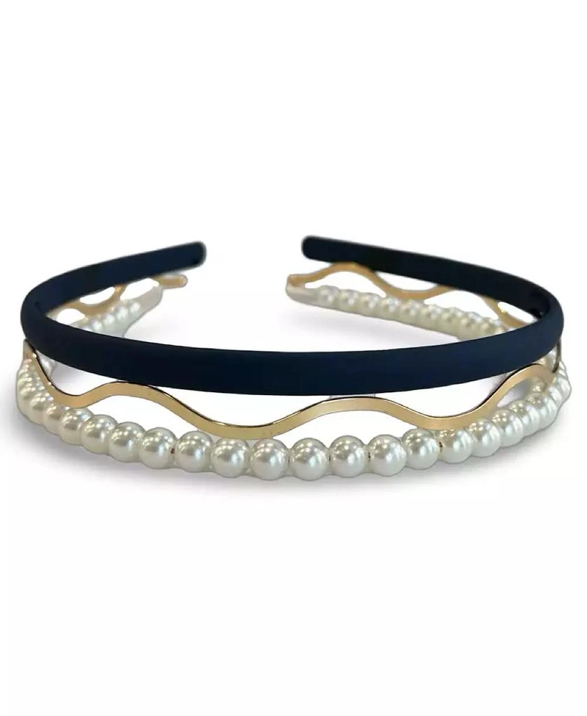 Headbands of Hope Headband Set - Blue + Pearl + Gold 6