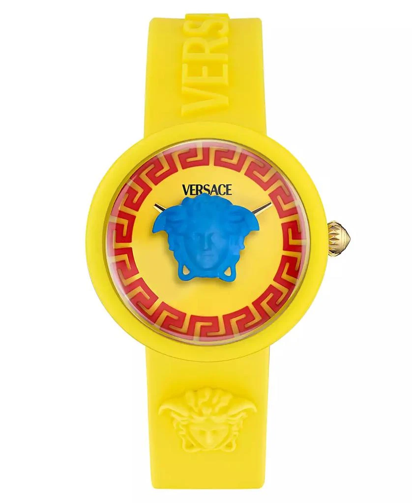 Versace Kids Medusa Pop Yellow Silicone Strap Watch 32mm