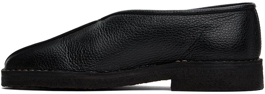 Lemaire Black Piped Crepe Slippers 3