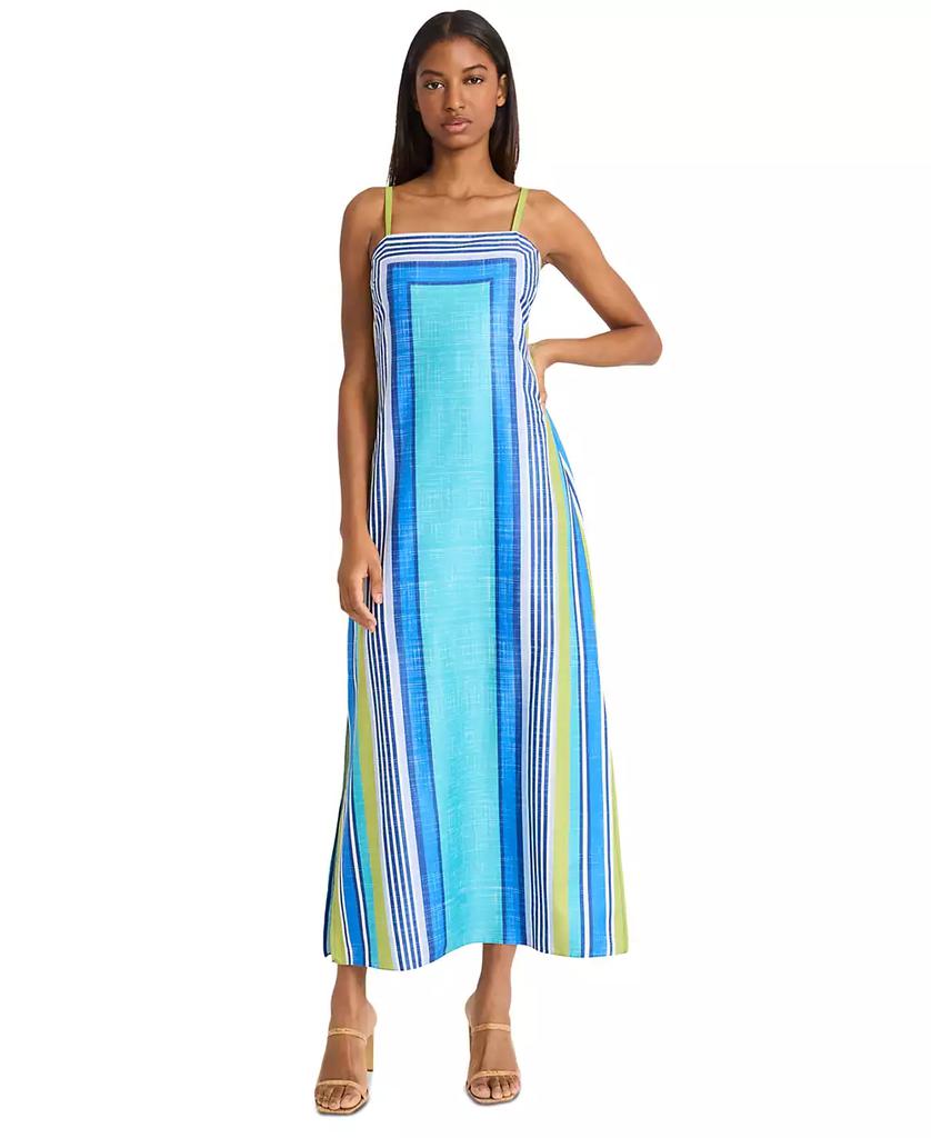 Donna Morgan Women's Striped Side-Slit Maxi Dress
