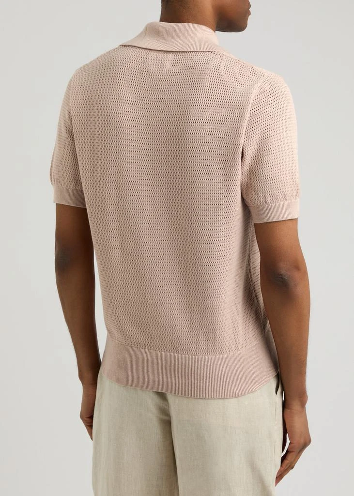 Oliver Spencer Penhale pointelle-knit cotton polo shirt 3