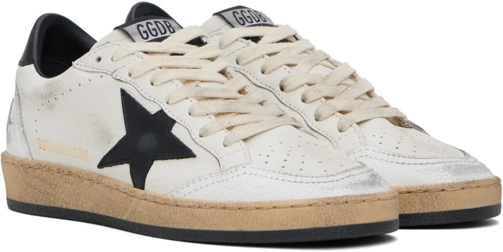 Golden Goose White & Black Ball Star Sneakers 4
