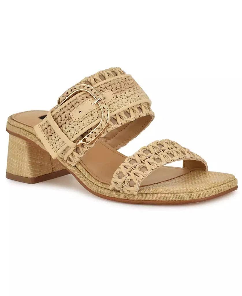 Nine West Women's Ebels Woven Block Heel Sandals 1