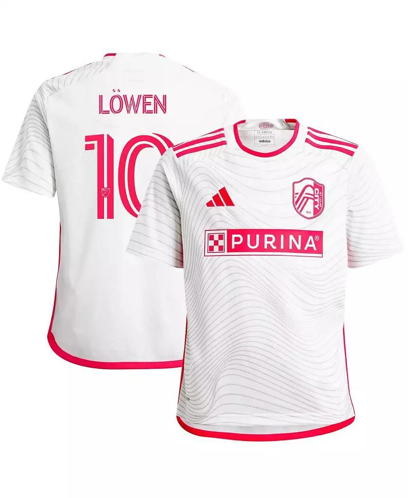 Adidas Big Boys and Girls Eduard Lowen White St. Louis City SC 2024 The Confluence Kit Replica Player Jersey 1