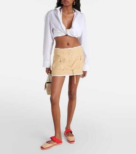 Jimmy Choo Reka leather and raffia espadrilles 2