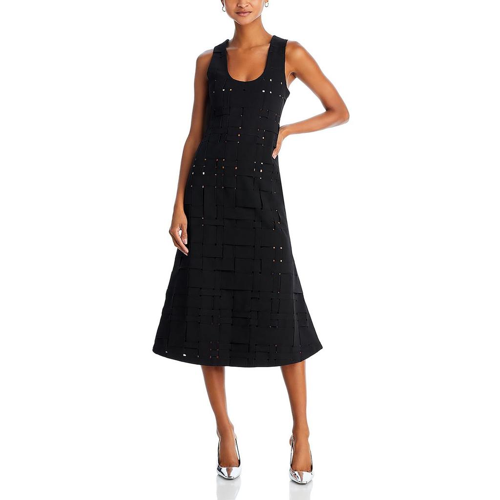 A.W.A.K.E MODE Womens Woven Fitted Midi Dress