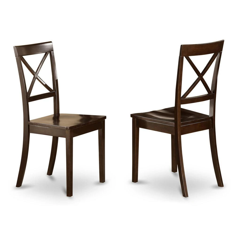 East West Furniture 3 Pc small Kitchen Table and Chairs set-round Table and 2 dinette Chairs 4