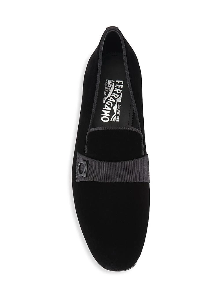 Salvatore Ferragamo Velvet Gancio Loafers 4