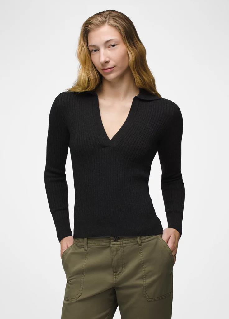 Prana Womens prAna Milani Polo - Black