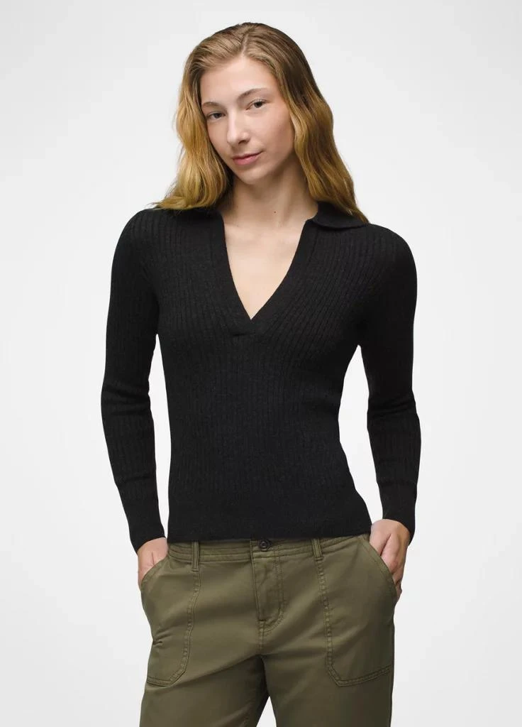 Prana Womens prAna Milani Polo - Black 1