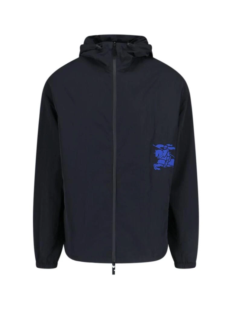 Burberry Burberry Logo Printed Zip-Up Hoodie 1