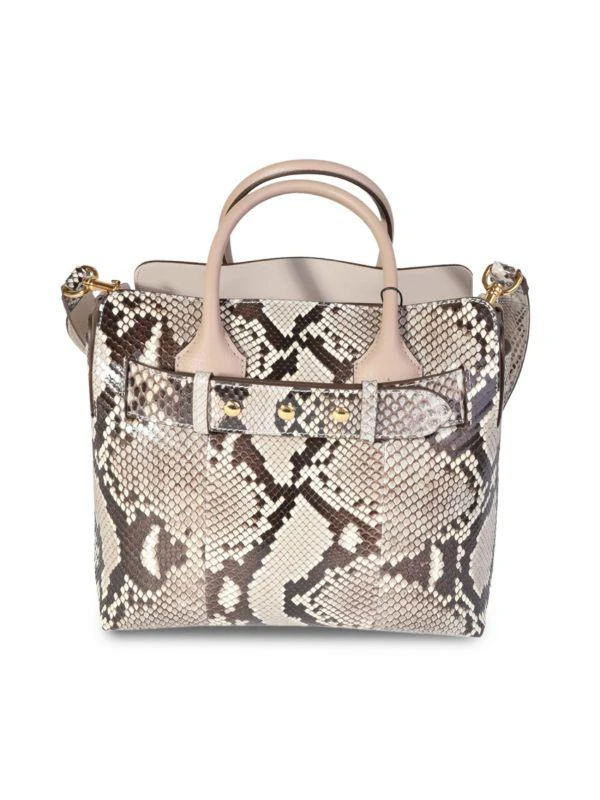 Burberry Drift Natural Python Leather Top Handle Bag 1
