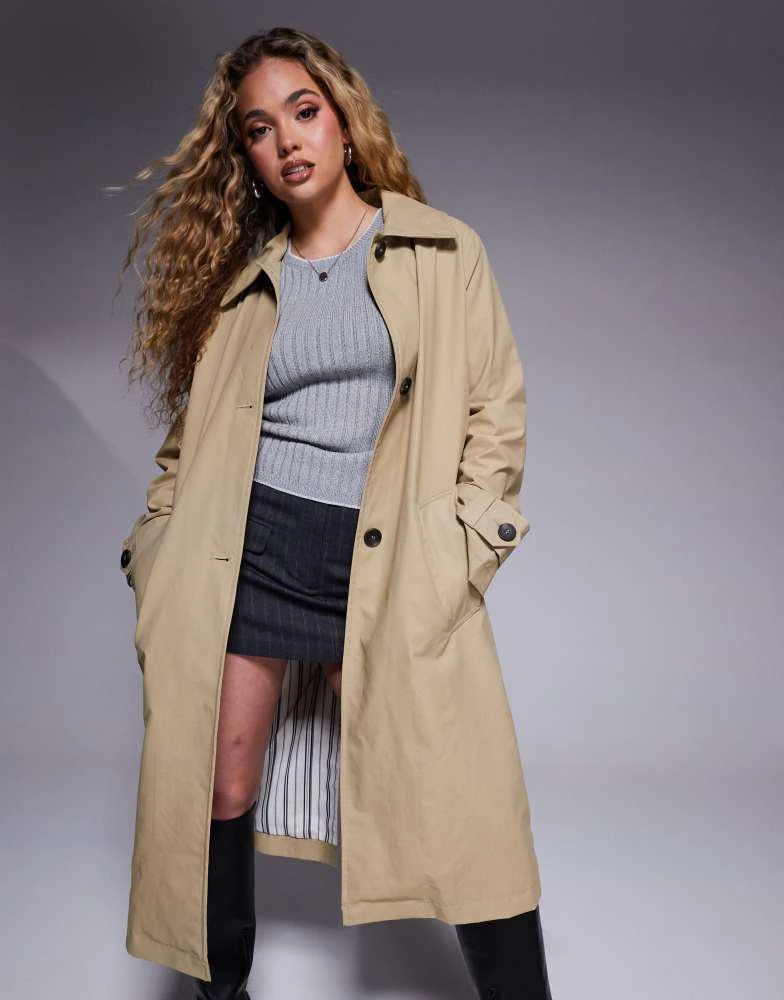 River Island River Island trench coat in light beige 4