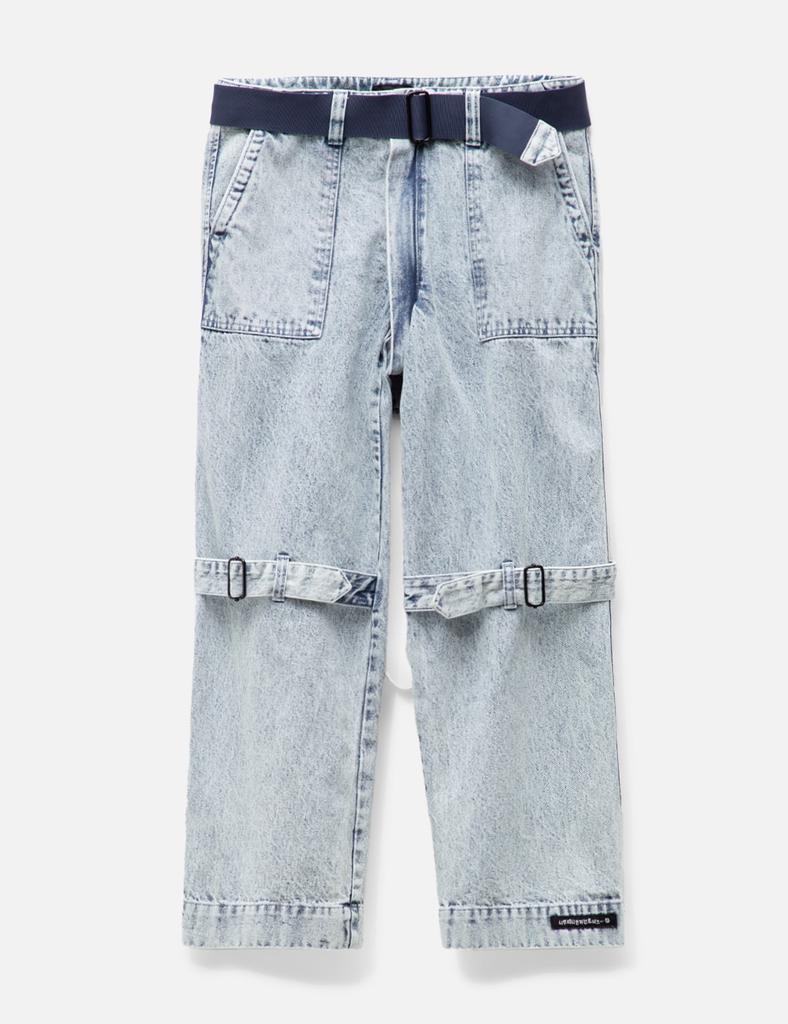 99% IS DENIM WASHED BONDAGE PANTS